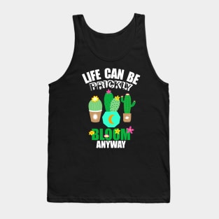 Succulent Cactus Prickly Plants Bloom Cute Funny Inspiration Tank Top